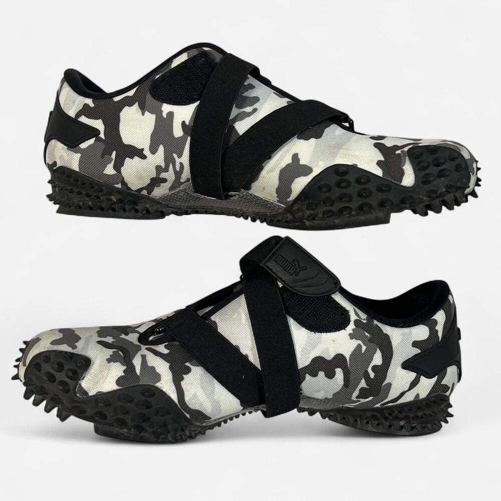 Black and white Puma mostro camo trainers - Picture 6 of 8